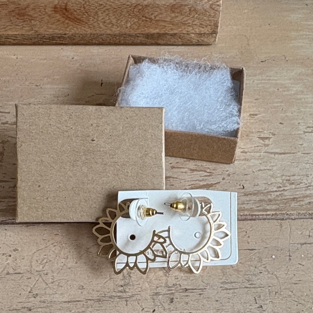 T.J.Maxx Gold Sunburst Earrings